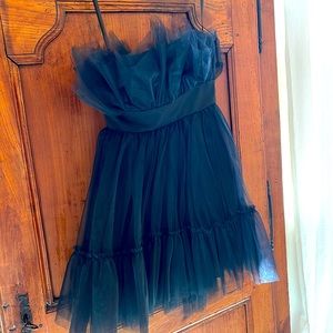 Katie May Strapless black tulle dress. Worn once.